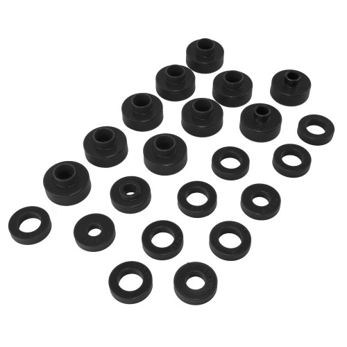 Body Mount Kit, Black; 76-79 Jeep CJ5/CJ7