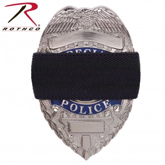 1005 Black Elastic Police Officer Law Enforcement Badge Mourning Band Rothco 1005 