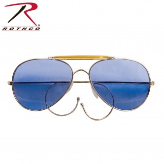Rothco 10200-Blue US Air Force Style Aviator Sunglasses With Case[Blue]