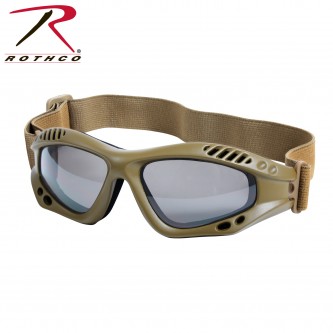 Rothco 10376 Coyote Brown Tactical High Impact Shatterproof Goggles 