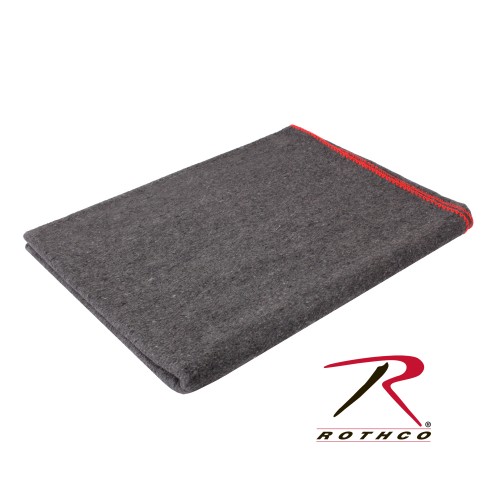 10529 Rothco Jumbo Grey Wool Survival Emergency Rescue Blanket 66