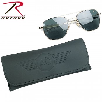 10714 American Optics 55MM Gold Frame Air Force Pilots Polarized Sunglasses 