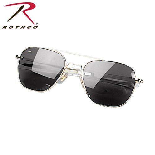 Rothco 10804-Chrome/Smoke Military 58mm Pilots Aviator Sunglasses[Chrome/Smoke] 