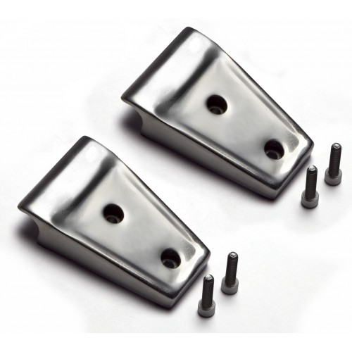 Rugged Ridge 11111.10 HOOD HINGE COVER, RUGGED RIDGE, STAINLESS STEEL JK WRANGLER 07-10 PAIR