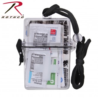 1164 Waterproof First Aid Kit Compact Case With Lanyard Rothco 1164 