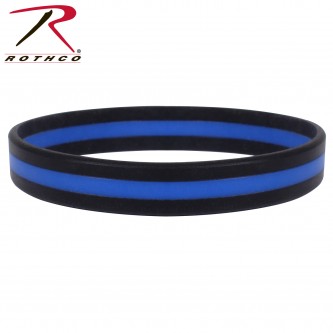 Rothco Silicone Thin Blue Line Bracelet