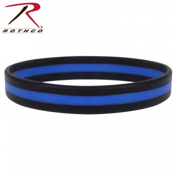 Rothco Silicone Thin Blue Line Bracelet