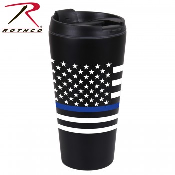 Thin Blue Line Flag Travel Mug Rothco 1299