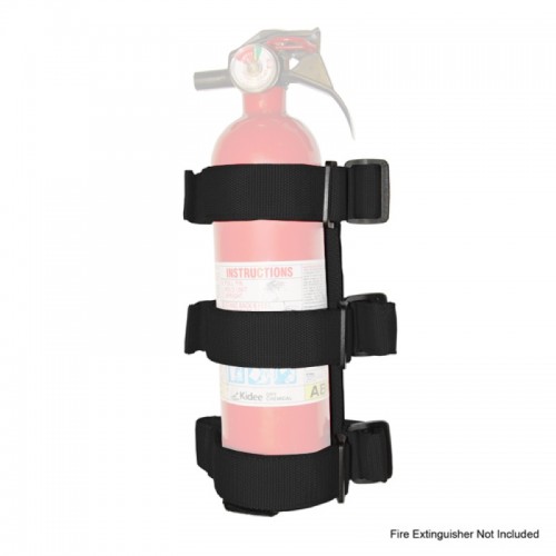 Rugged Ridge 13305.21 Black Roll Bar Fire Extinguisher Holder