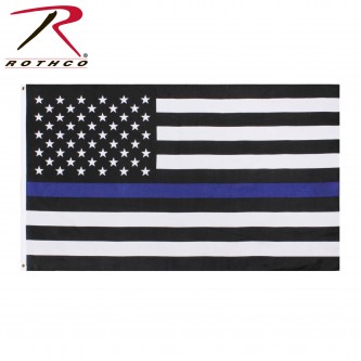Thin Blue Line U.S. Flag 3' x 5' Rothco 14455