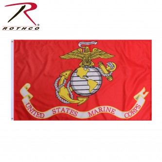 1459 Rothco 3' x 5' Polyester US Marine Corp Flag
