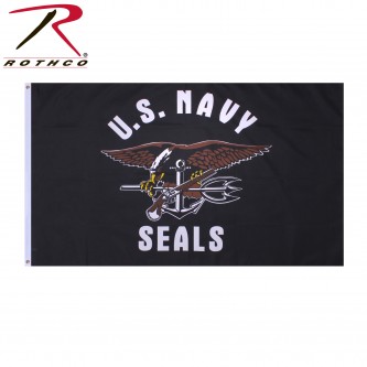 1478 Rothco 3' x 5' Polyester US Navy Seal Flag