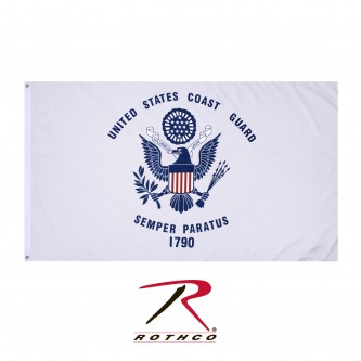 1490 Rothco 3' x 5' Polyester US Coast Guard Flag