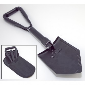  Black Tri Fold Recovery Shovel for Jeep CJ Wrangler YJ TJ JK 15104.42