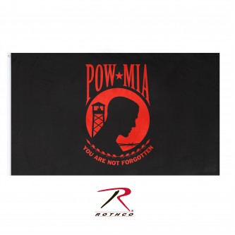 1538 Rothco 3' x 5' Polyester Red POW-MIA Flag 3 x 5