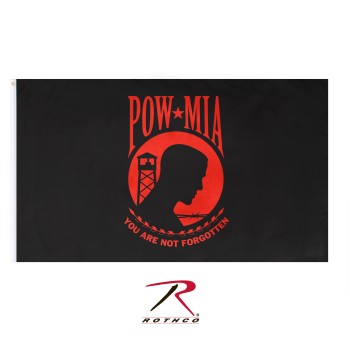 1538 Rothco 3' x 5' Polyester Red POW-MIA Flag 3 x 5