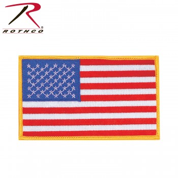 Rothco Military USA Iron On Sew On American Flag Uniform Patches [Jumbo Red, White & Blue] 1582 