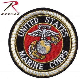 1649 Rothco Deluxe USMC Round Patch 3 Inches 