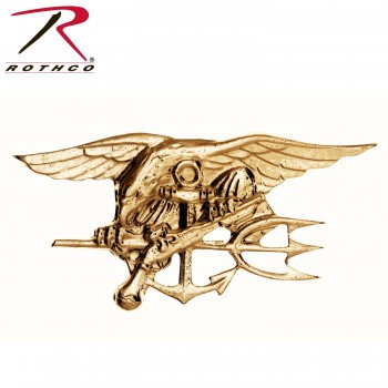 Rothco 1655 Brand New Gold Military US Navy Seals Insignia Pin 
