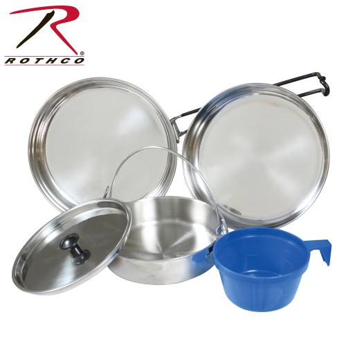 Rothco 169 Stainless Steel Military 5 Piece Mess Kit
