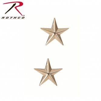 Rothco 1716 Brand New Polished Gold Brigadier General Stars Insignia Set 