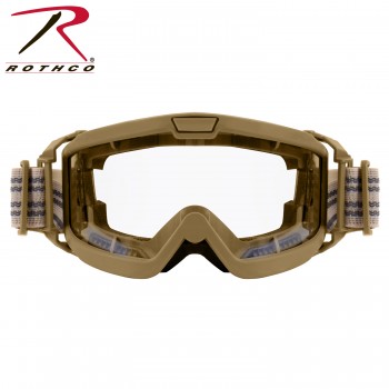 1732 Over The Glasses UV 400 Military Tactical Ballistic Goggles 10732 Rothco[Coyote Brown/Clear] 