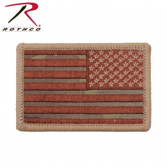 Rothco Iron On / Sew On Embroidered US Flag Patch 
