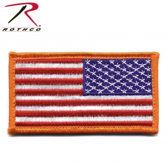  Rothco Military USA Velcro American Flag Uniform Patches [Reverse Red, White & Blue] 17778 