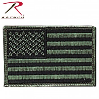Rothco Military USA Iron On Sew On American Flag Uniform Patches [Reverse Subdued] 17788 