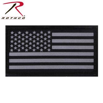 1909 US Flag Patch Reflective Black And Silver Rothco 1909 