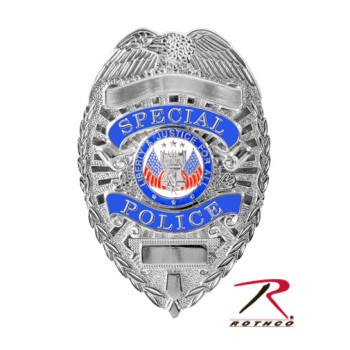 Rothco 1925 Silver Deluxe Special Police Shield Law Enforcement Badge 1925 