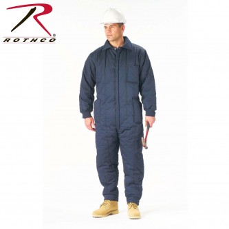 2027-3X Rothco Military Insulated Coveralls Cold Weather Mechanics Hunters Jumpsuit[Navy Blue,3XL