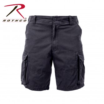 2130-l Rothco Vintage Solid And Camo Paratrooper Cargo Military Shorts[L,Black] 