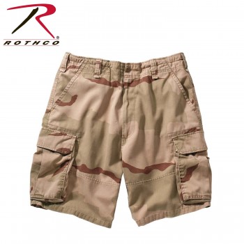 2150-m Rothco Vintage Solid And Camo Paratrooper Cargo Military Shorts[M,Tri-Color Desert Camo]