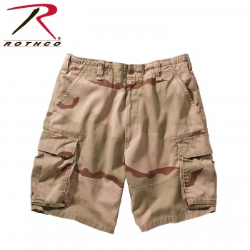 2150-l Rothco Vintage Solid And Camo Paratrooper Cargo Military Shorts[L,Tri-Color Desert Camo] 