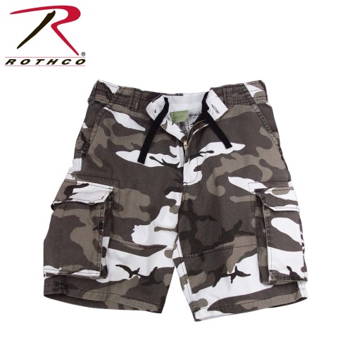 2155-S Rothco Vintage Solid And Camo Paratrooper Cargo Military Shorts[S,City Camo] 