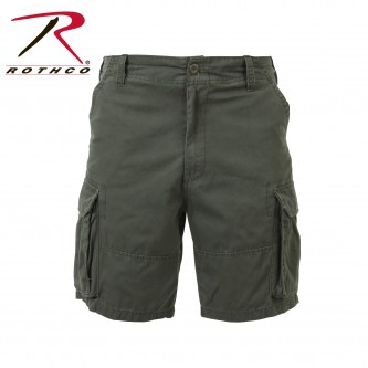 2162-3x Rothco Vintage Solid And Camo Paratrooper Cargo Military Shorts[3XL,Olive Drab] 