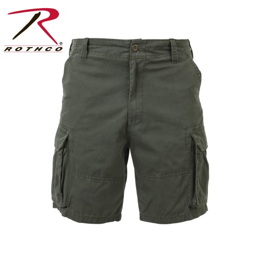 2160-s Rothco Vintage Solid And Camo Paratrooper Cargo Military Shorts[S,Olive Drab] 