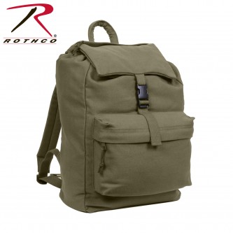 2169 Rothco Heavyweight Cotton Canvas Day Pack Water Resistant Backpack[Olive Drab] 