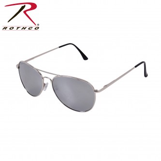 22109-GoldSmoke Rothco 58mm Aviator Polarized Military Style Sunglasses With Case[Gold Frame/Smoke L