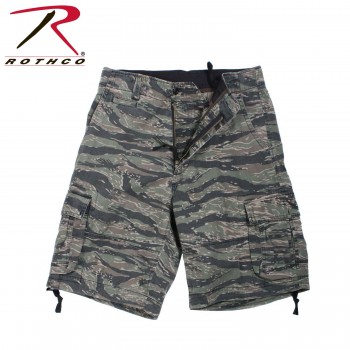 2215-2x Rothco Vintage Camo Infantry Utility Military Cargo Shorts[2XL,Tiger Stripe Camo]