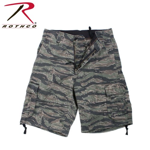Rothco Vintage Camo Infantry Utility Military Cargo Shorts[S,Tiger Stripe Camo] 2214-S 