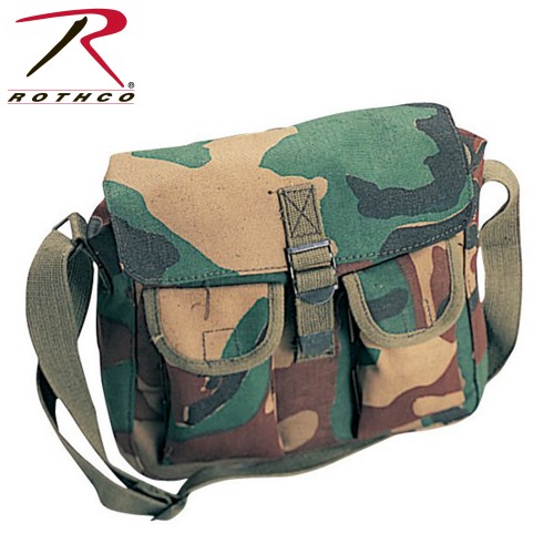 2276 Rothco Canvas Heavy Weight Military Ammo Shoulder Bag Tote[woodland] 