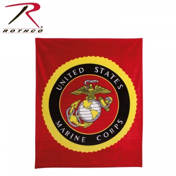 2301-Marines Rothco Military Insignia Marines Navy Fleece Blanket 50