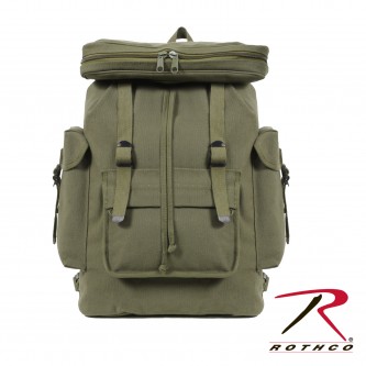 Rothco 2304-nvy Brand New European Style HW Canvas Rucksack Backpack Bag[Navy] 