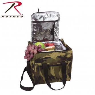 2308 Rothco Large Woodland Camo Insulated Bag Cooler Lunch Box 2308 