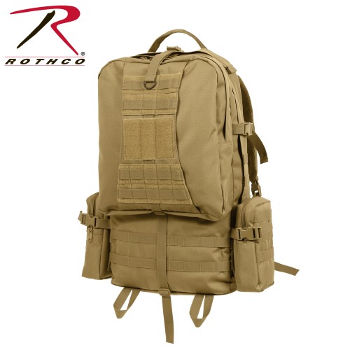 23520 Rothco Global Assault Survival Hiking Tactical MOLLE Compatible Backpack[Coyote Brown] 