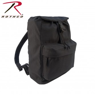 Rothco 2369 Black Canvas Military Tactical Day Backpack