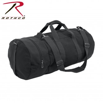 2373 Rothco Heavyweight Canvas Water Repellent Double-Ender Sports Bag Duffle Bag[Black] 
