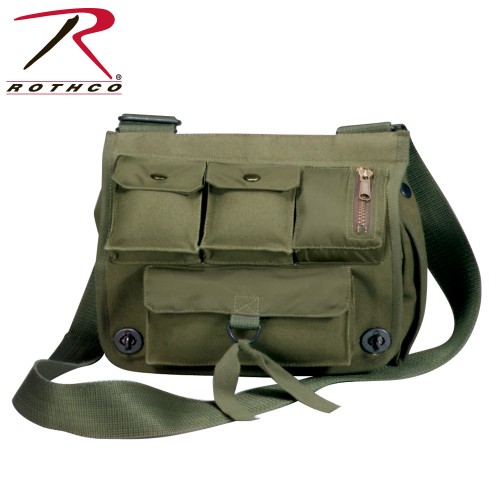 2396-od Rothco Venturer Canvas Multi Pocket Survivor Shoulder Bag [Olive Drab] 